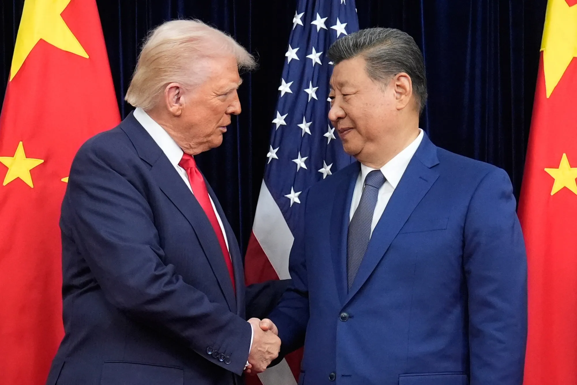 Donald Trump and Xi Jinping in Busan on Oct. 30.