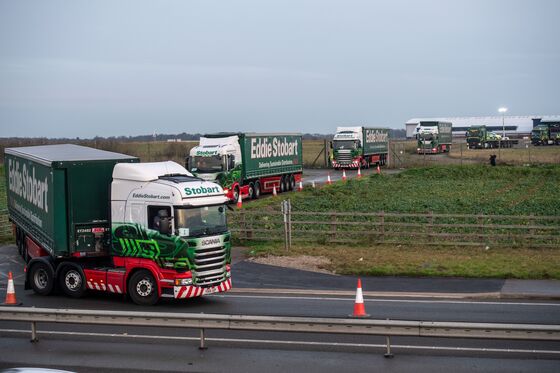 Truckers Fear There'll Be Nowhere to Go as Brexit Jams Loom