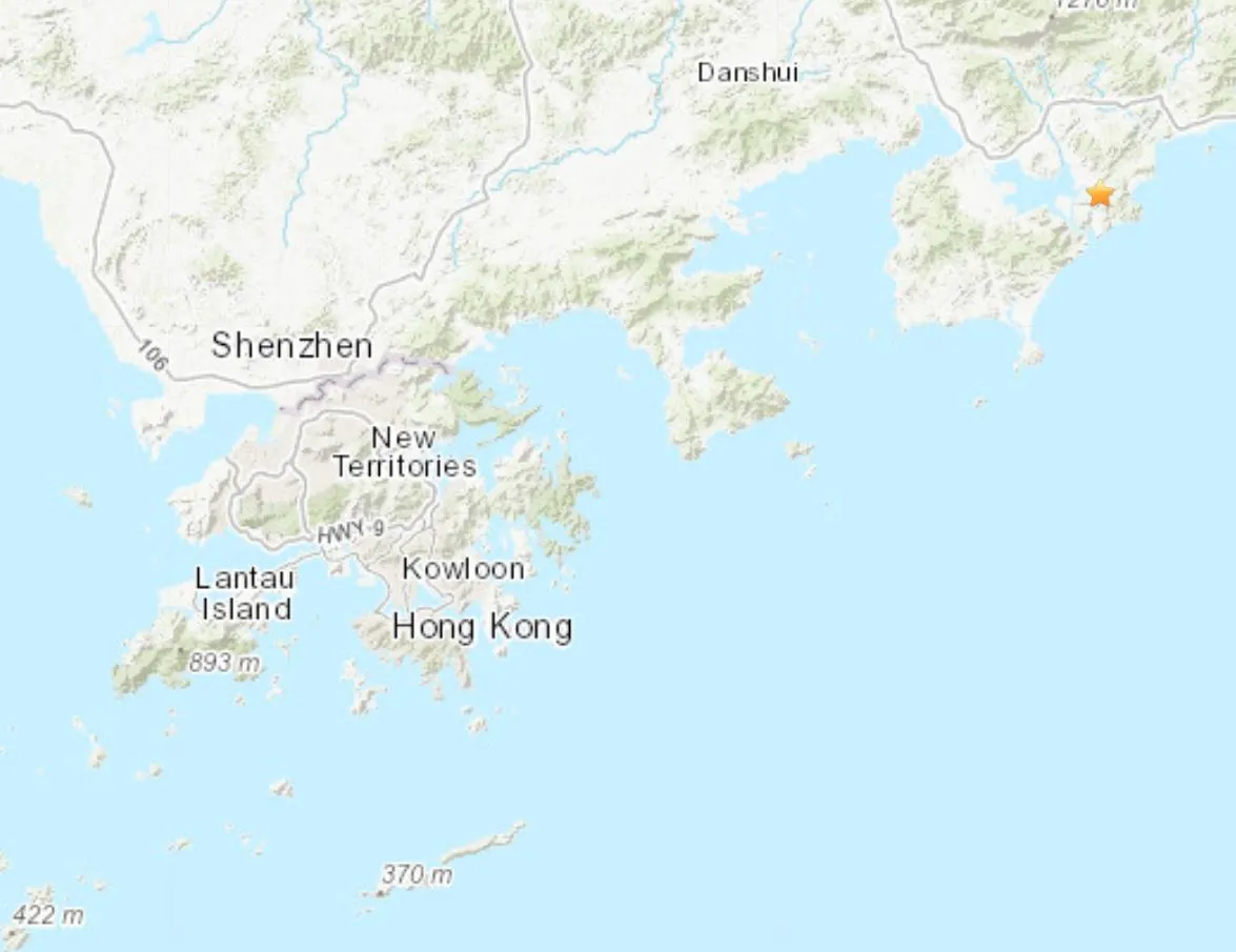 An earthquake near Hong Kong on March 13.
