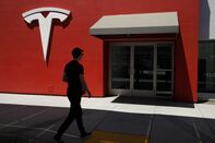 A Tesla Inc. Supercharging Station