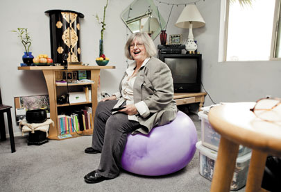 Beverly Bassette, one of Triangle’s first tenants, coordinates a weekly pool game