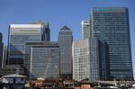 The U.K. headquarter office buildings including HSBC Holdings Plc, and Barclays Plc, in Canary Wharf, in&nbsp;London.