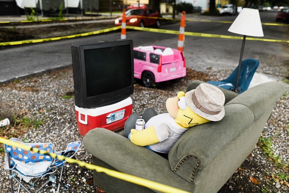 &quot;Homer's Hideout&quot;—a pothole decorated with furniture—was listed on Airbnb for several weeks.