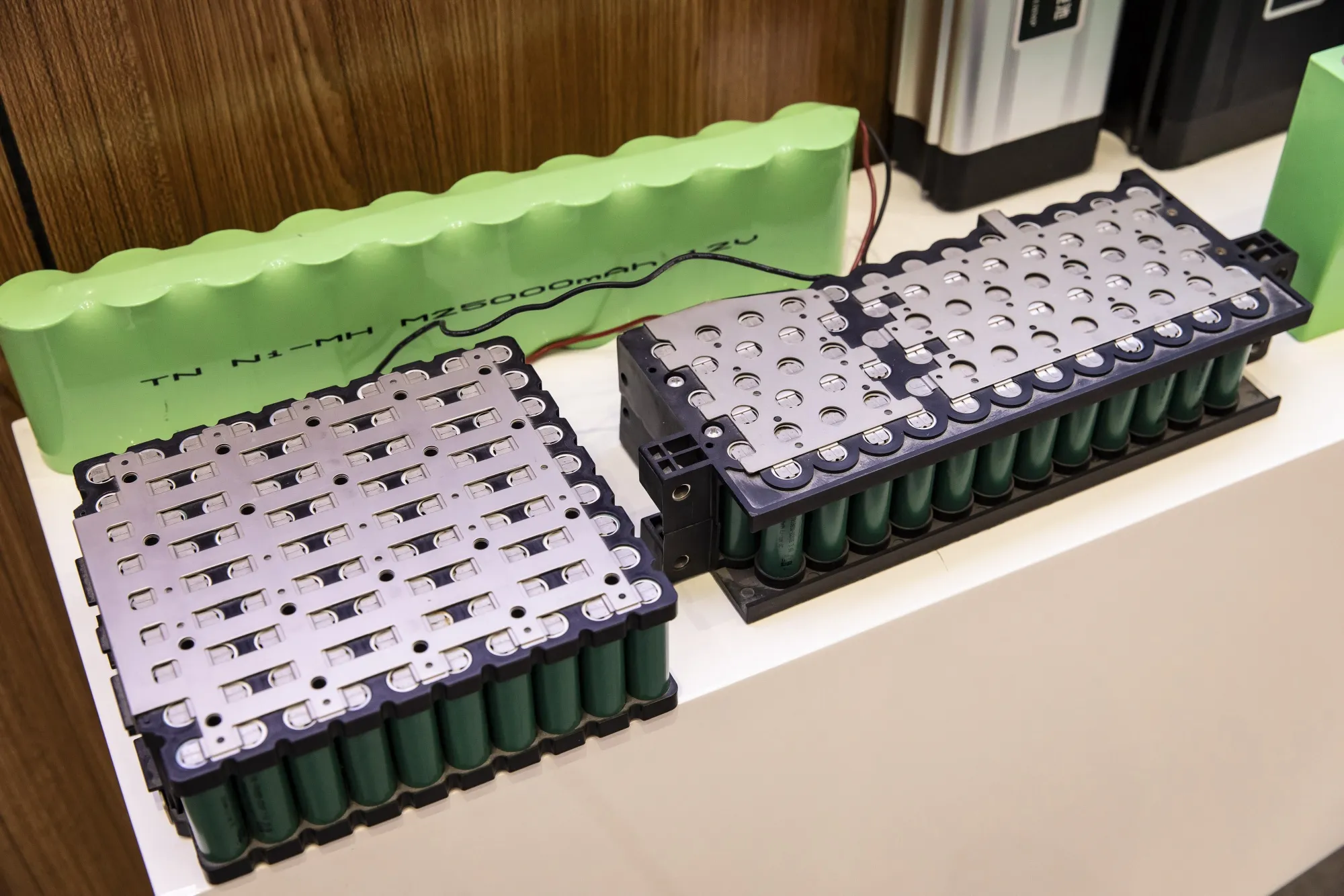 A lithium battery pack in an exhibition area during a media tour at the Tianneng Battery Group Co. facility in Huzhou, Zhejiang province, China, on Wednesday, April 14, 2021. Tianneng Battery Group researches, designs and produces new energy vehicle lithium batteries and automobile start stop batteries.