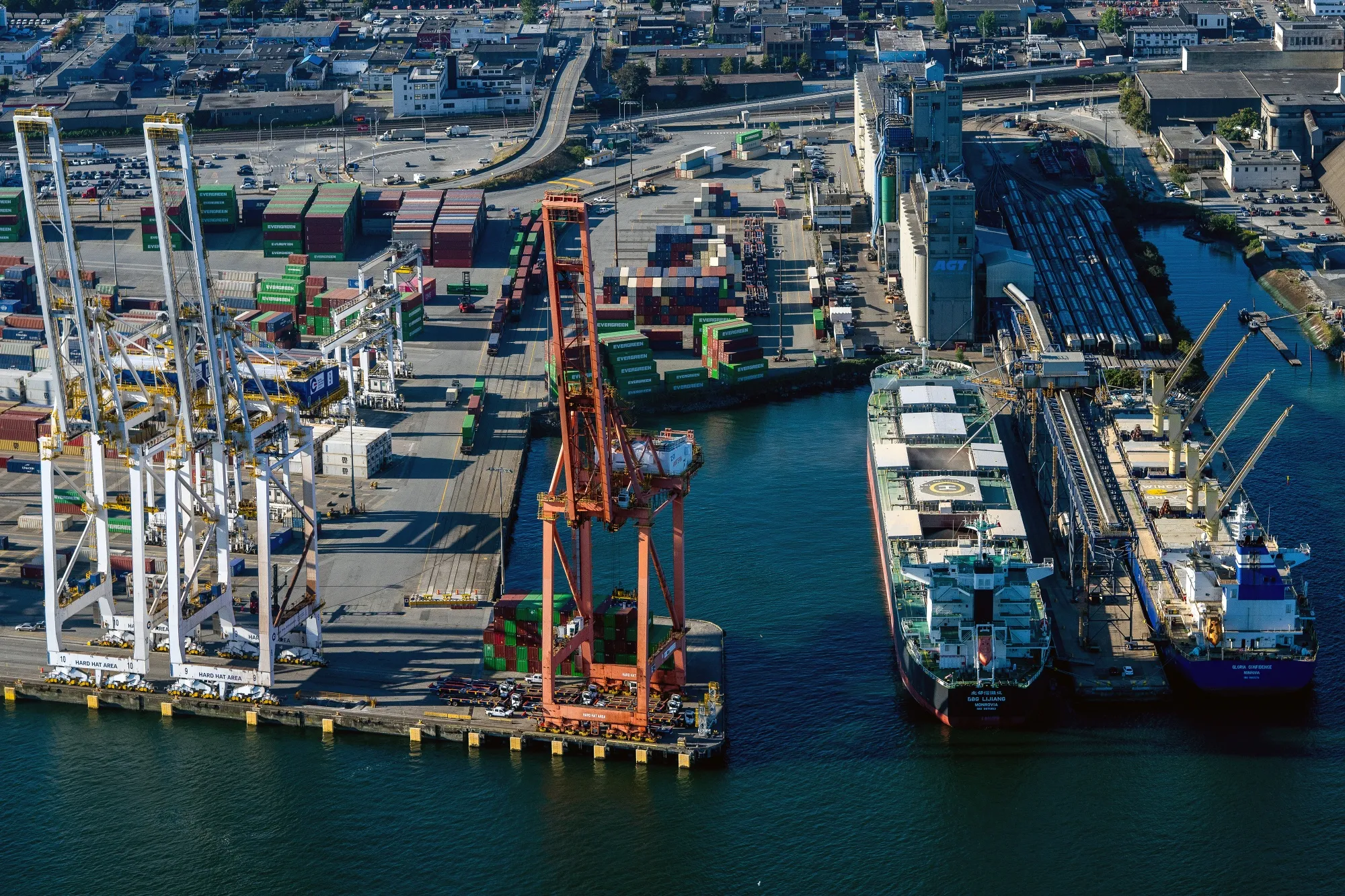 The Port of Vancouver in Vancouver, British Columbia, Canada.