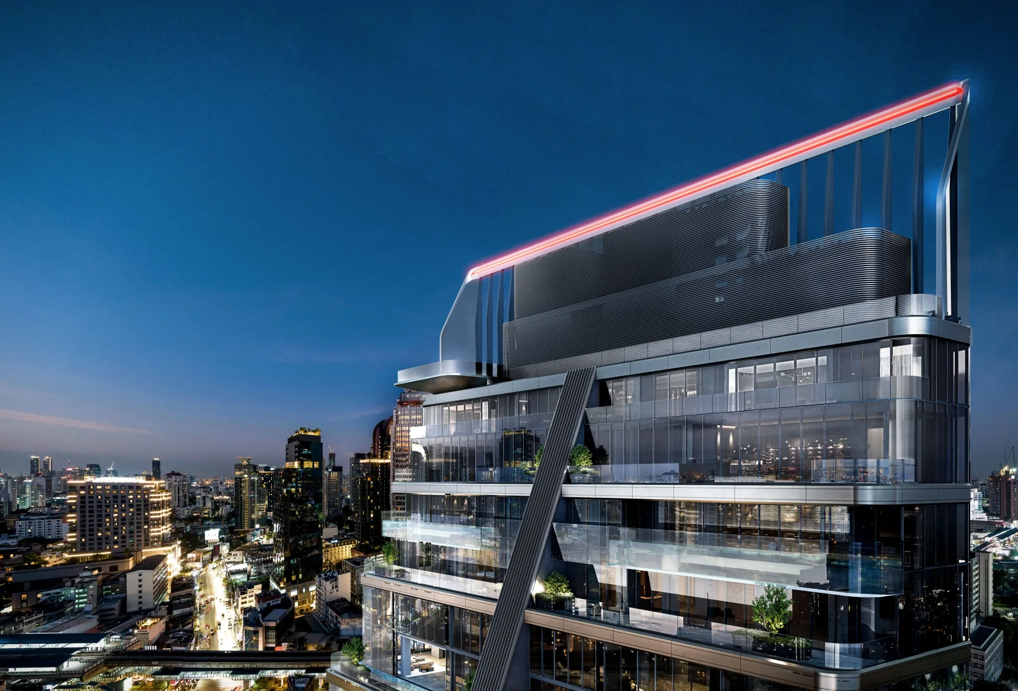 Rendering of the Porsche Design Tower Bangkok.