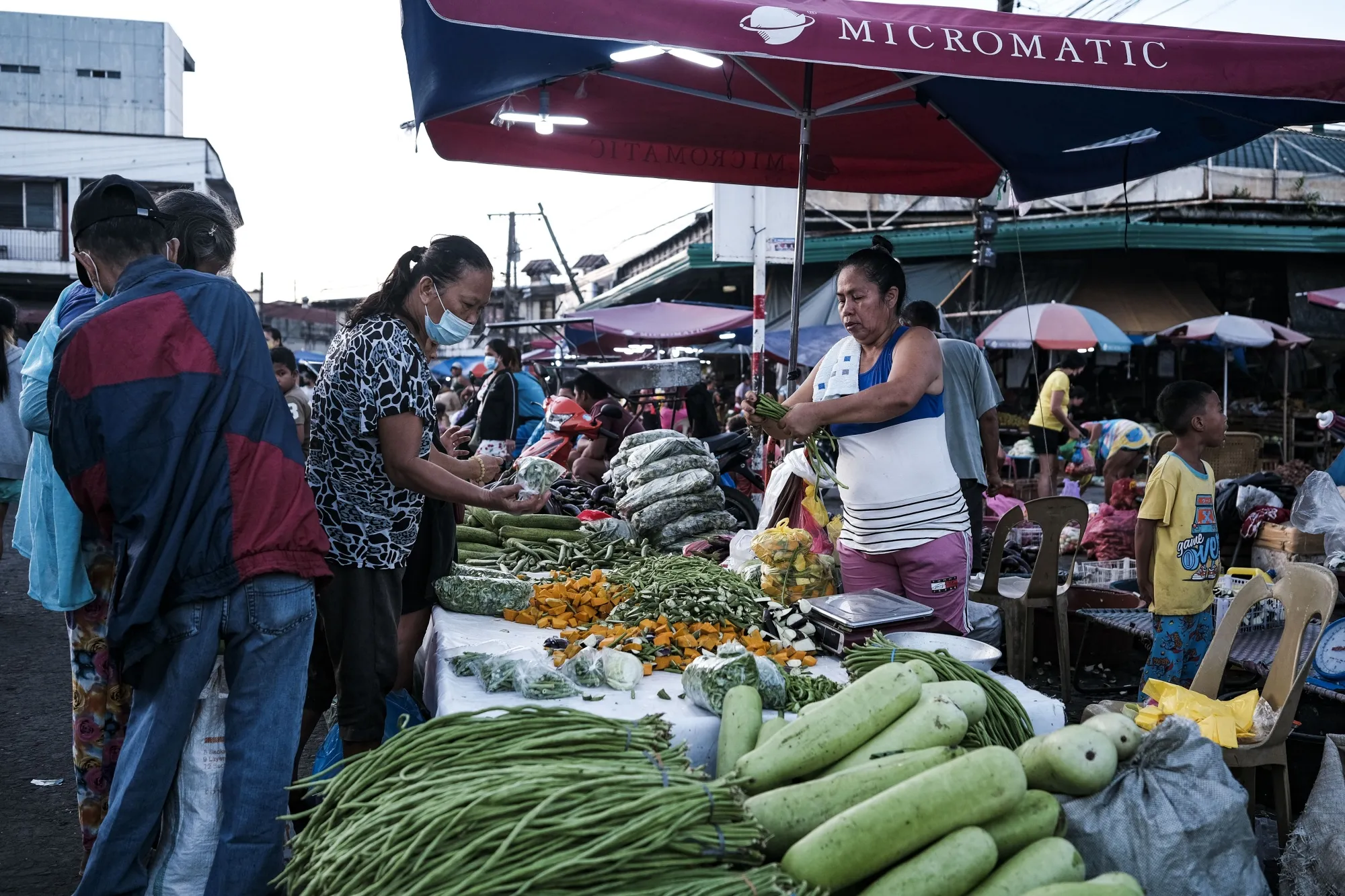 Local produce on display at a market in Bacolod, the Philippines. Inflation is accelerating&nbsp;at its quickest in more than three years.