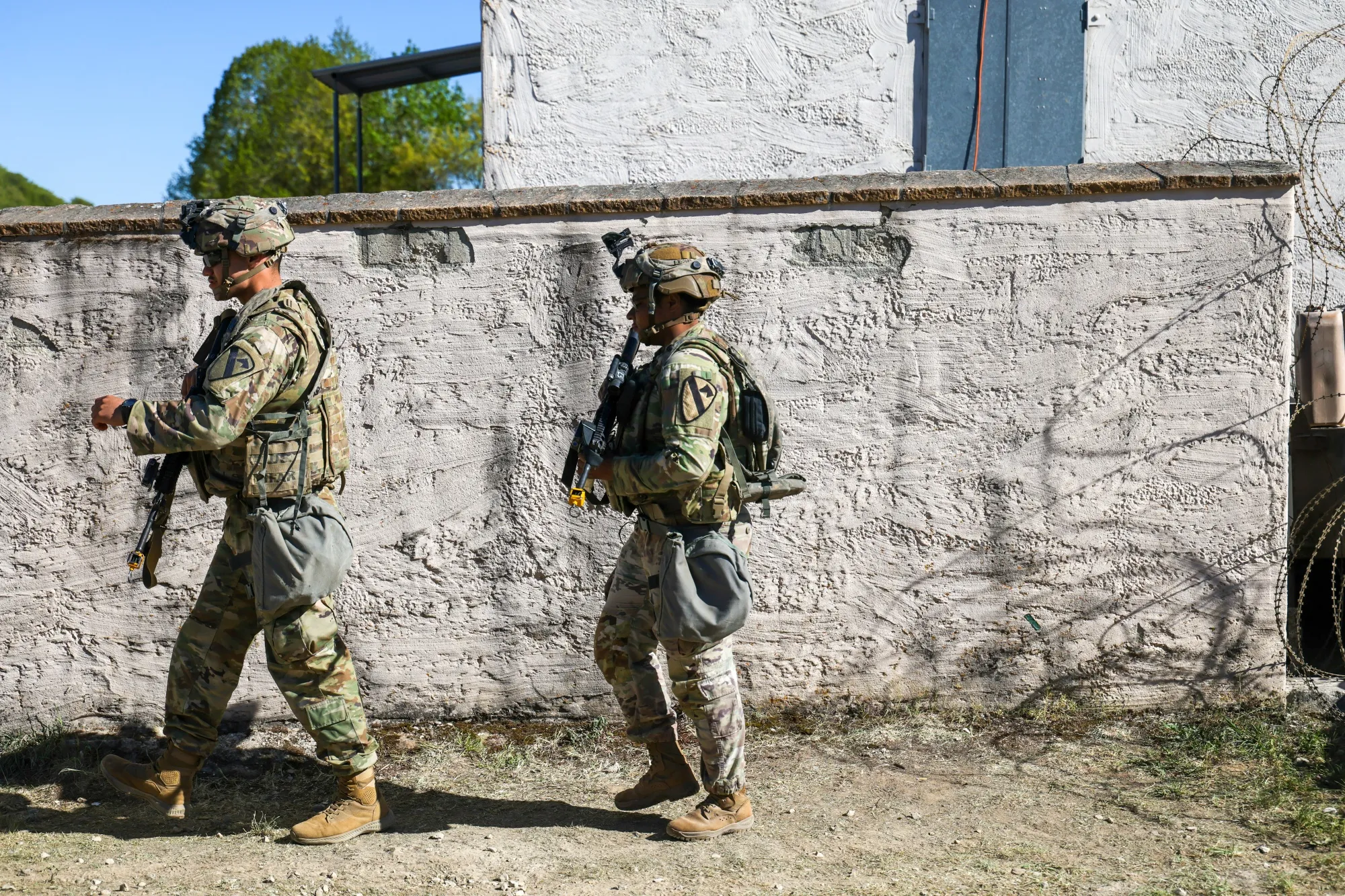 US Army soldiers&nbsp;during an&nbsp;exercise&nbsp;in Hohenfels, Germany, on April 30.