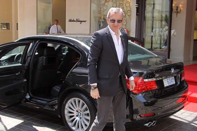 Bernard Arnault arrives at the Hermitage hotel to attend the ceremony of the Royal Wedding of Prince Albert II of Monaco to Charlene Wittstock in Monaco.