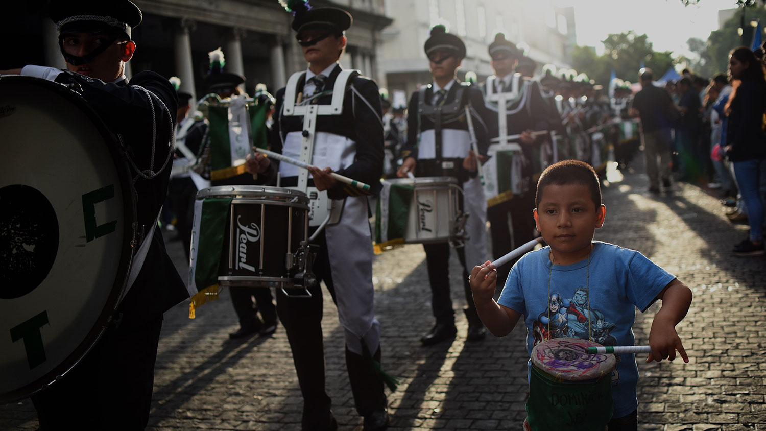 Students perform in a parade during celebrations for Guatemala's 195th independence day in Guatemala City on Sept. 14, 2016.
