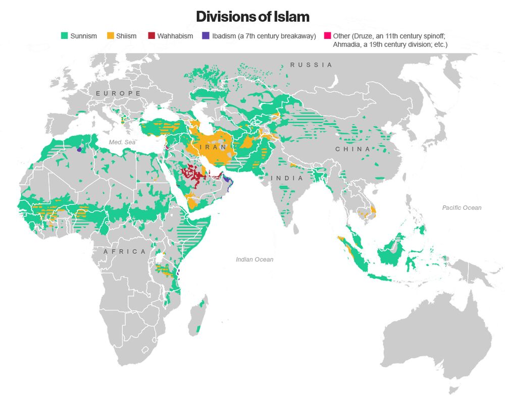 Карта расселения мусульман