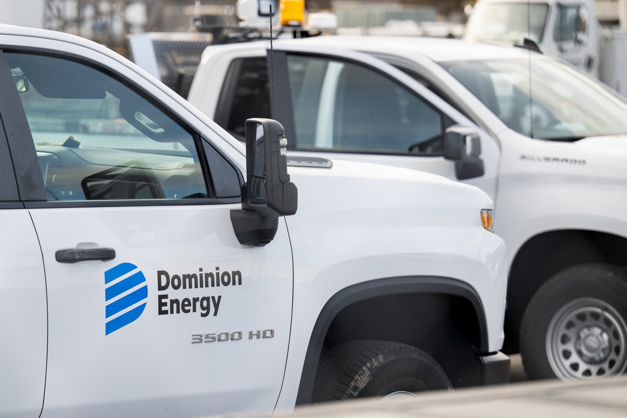 Dominion Energy Inc. vehicles at a field office in Springfield, Virginia. Photographer: Luke Johnson/Bloomberg