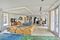 The house is designed in an open plan.