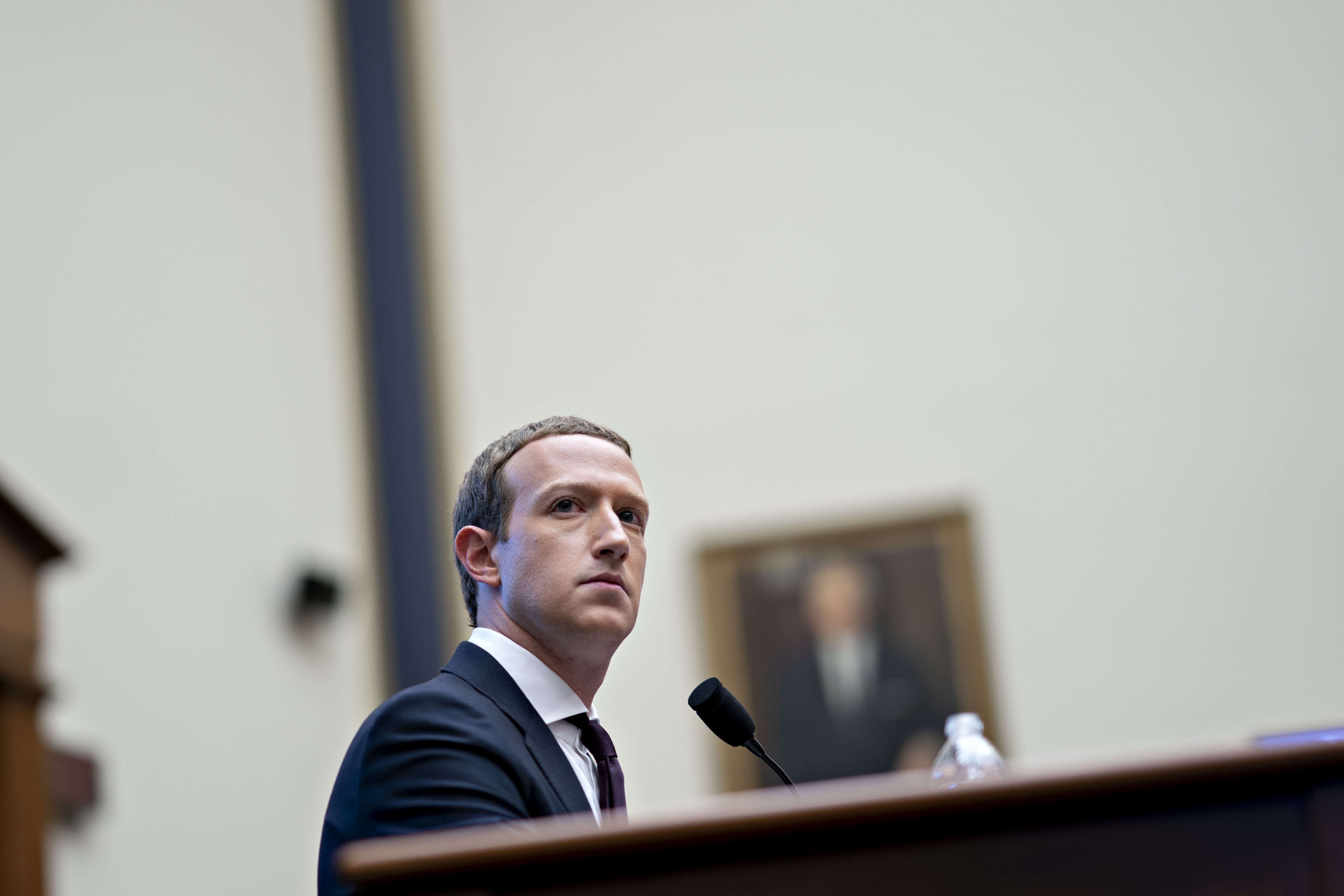 Mark Zuckerberg attends a House Financial Services Committee hearing in Washington, D.C., in 2019.