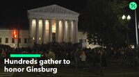 relates to Crowds Gather to Honor Ginsburg