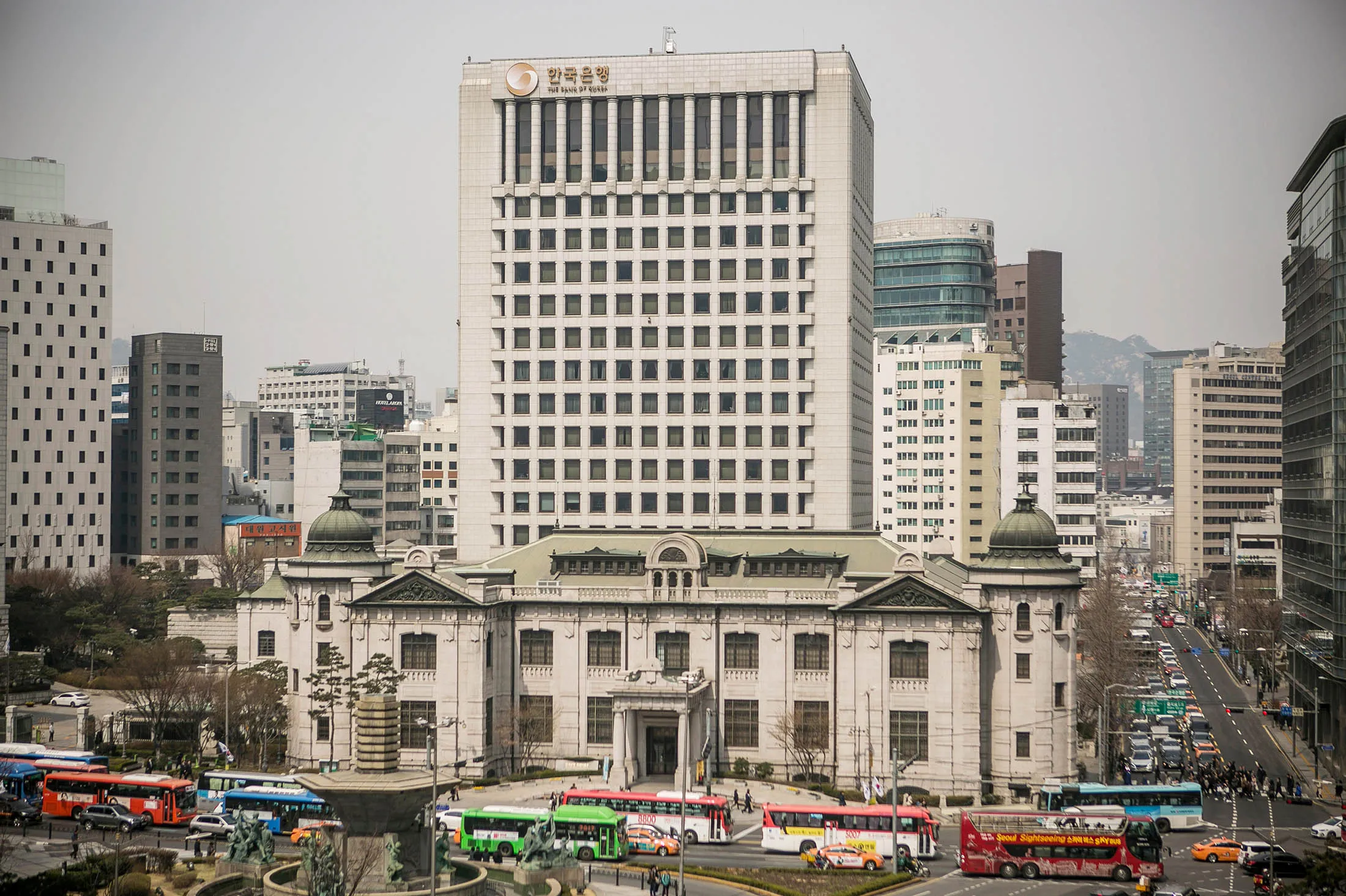 The Bank of Korea headquarters in Seoul.
