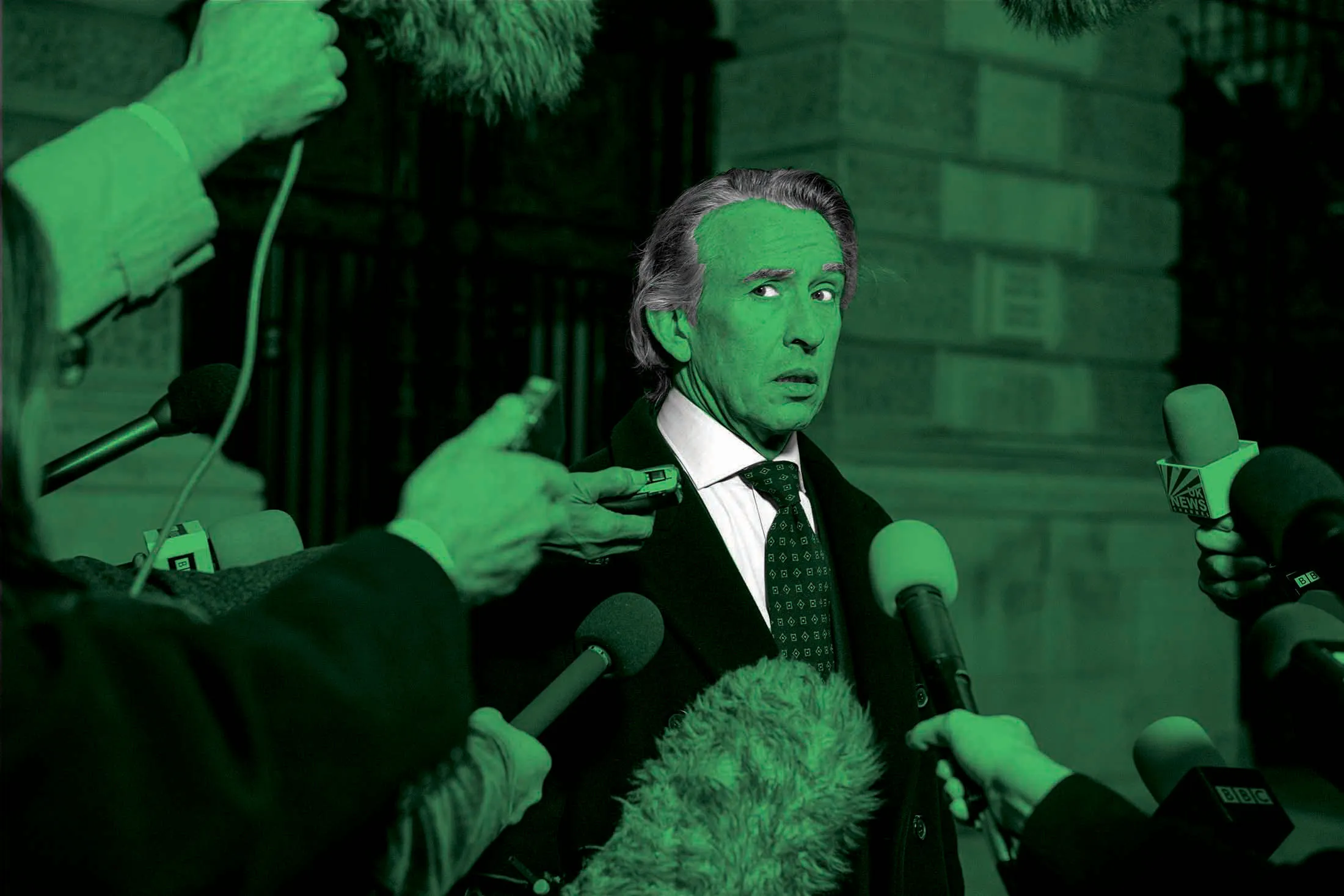 Steve Coogan as Richard McCreadie in Greed.