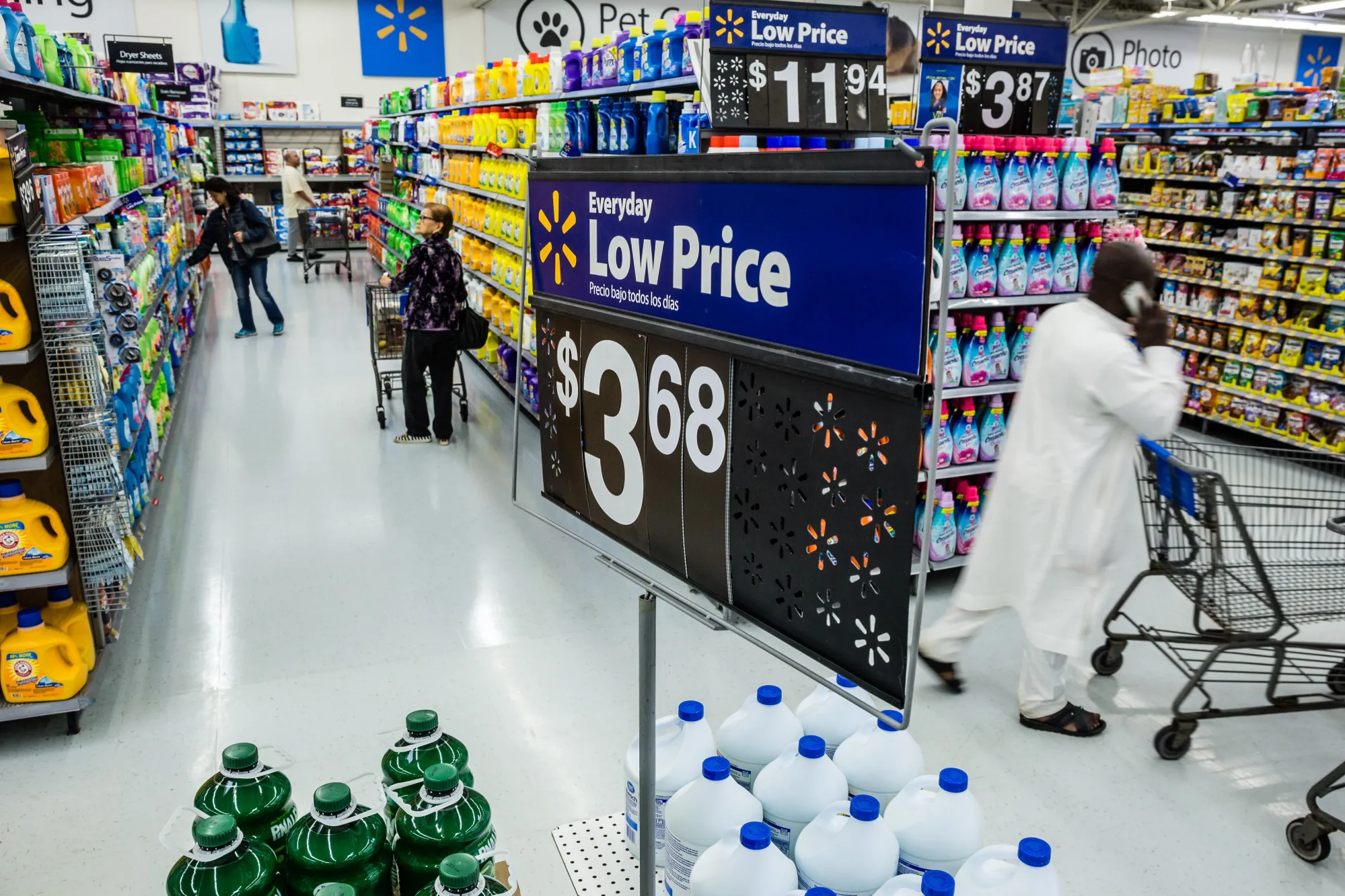 Customers shop at a Walmart Inc. store in Secaucus, New Jersey.