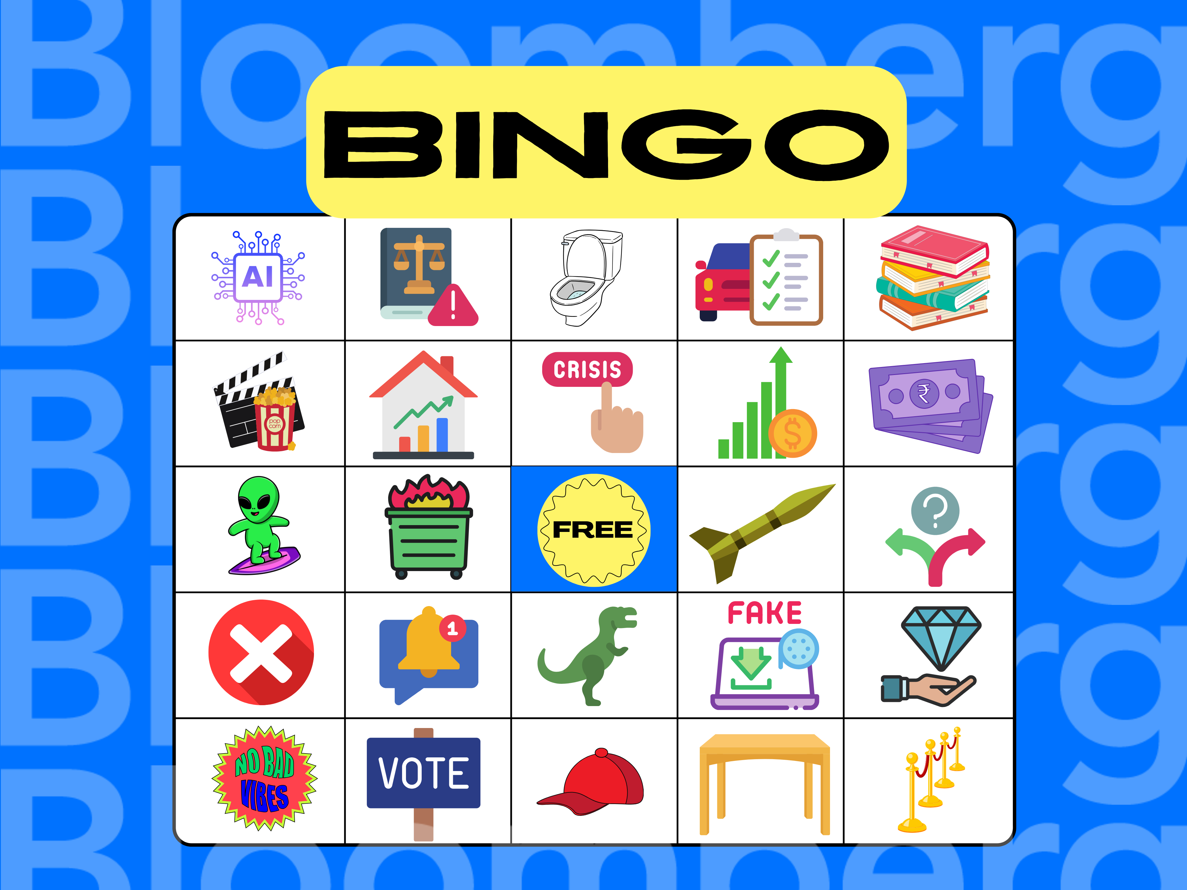 2020 Vision Board Party Bingo Card