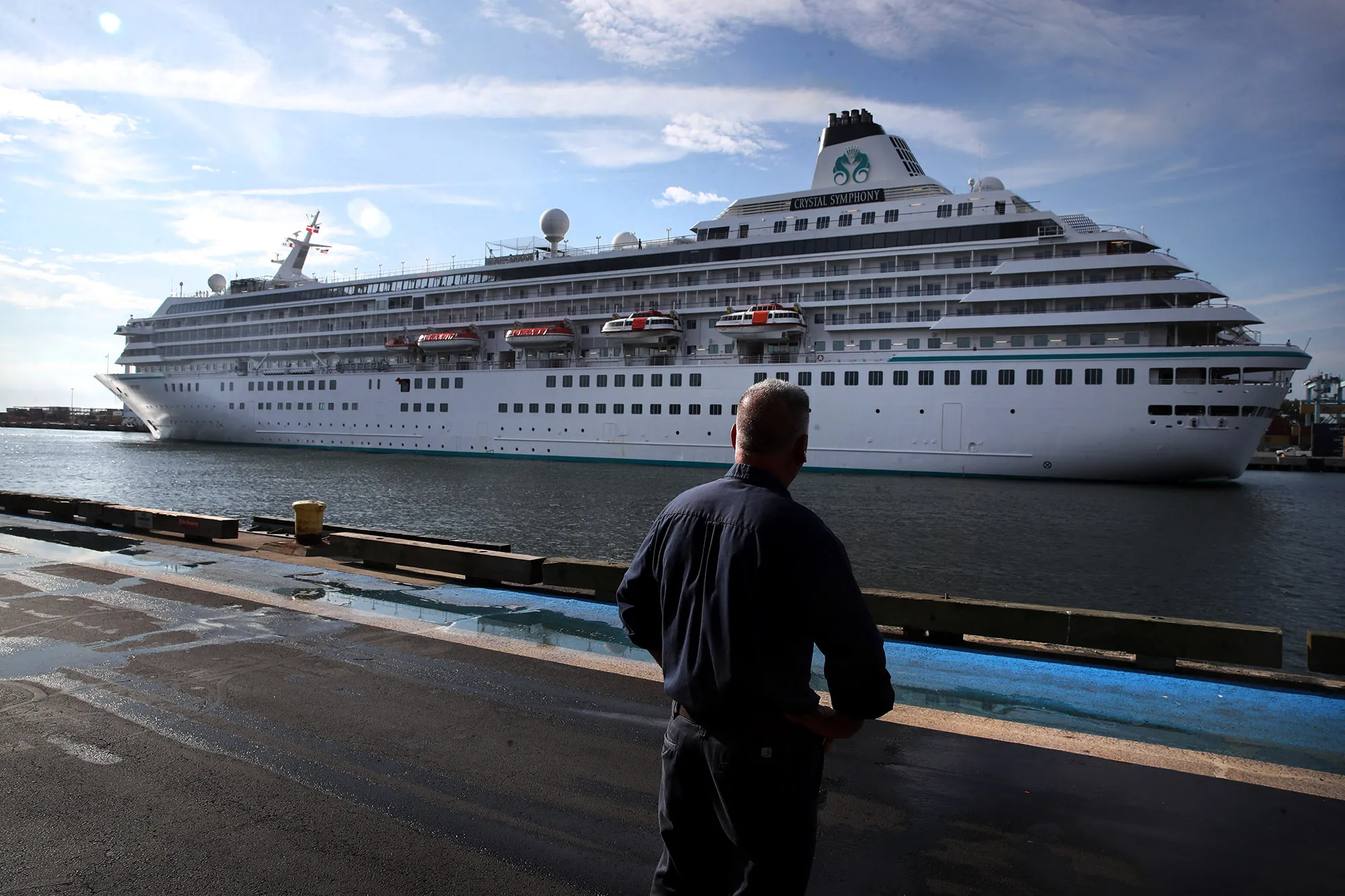 The Crystal Symphony cruise ship in 2021.