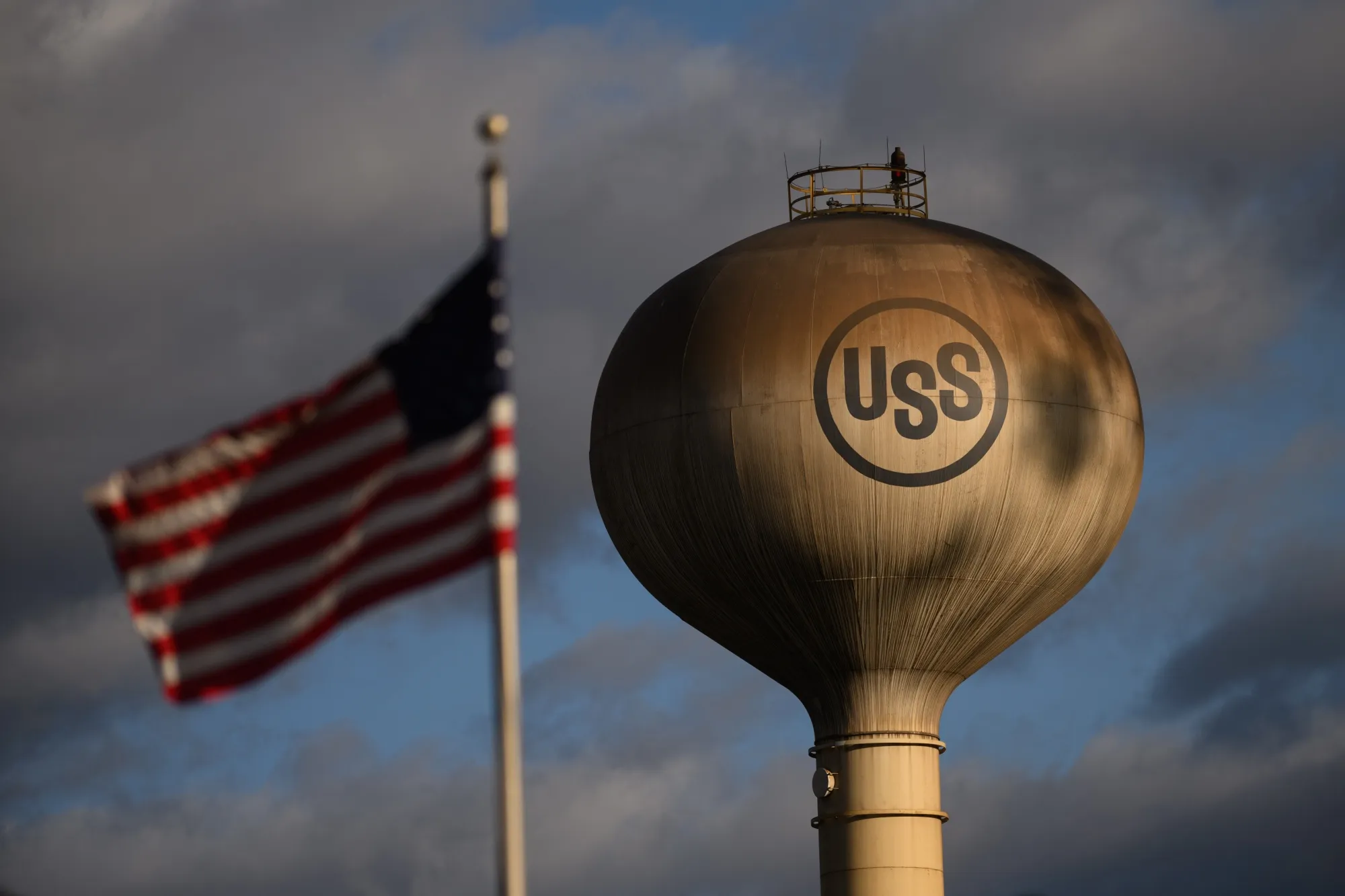 A&nbsp;US Steel water tower&nbsp;in Braddock, Pennsylvania, US.