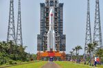 A Long March 5B rocket at the Wenchang Spacecraft Launch Site in southern China's Hainan province.
