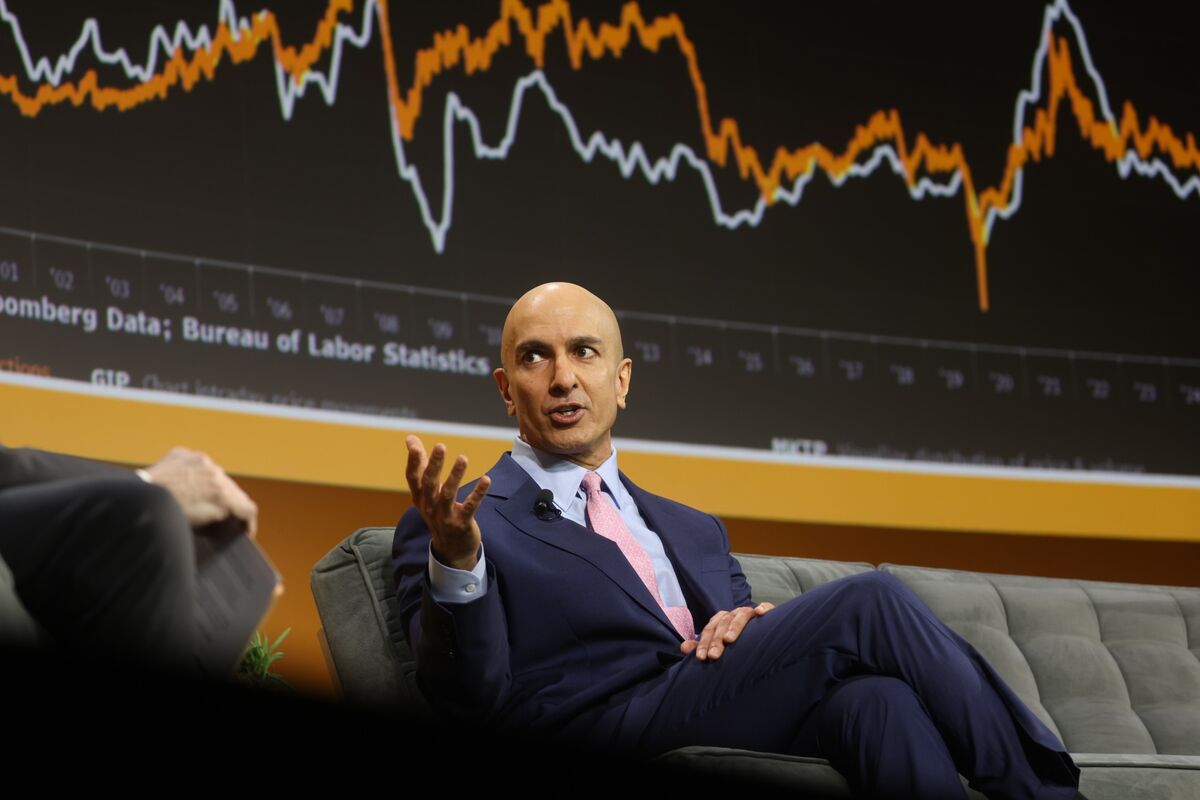 Neel Kashkari, presidente do Fed de Minneapolis, durante entrevista sobre a inflação nos Estados Unidos