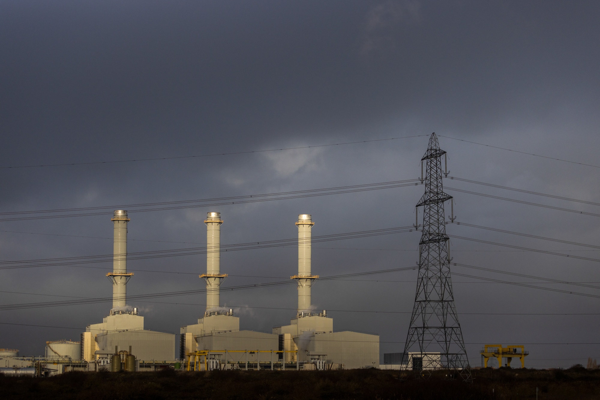 A gas fired power station in the UK.