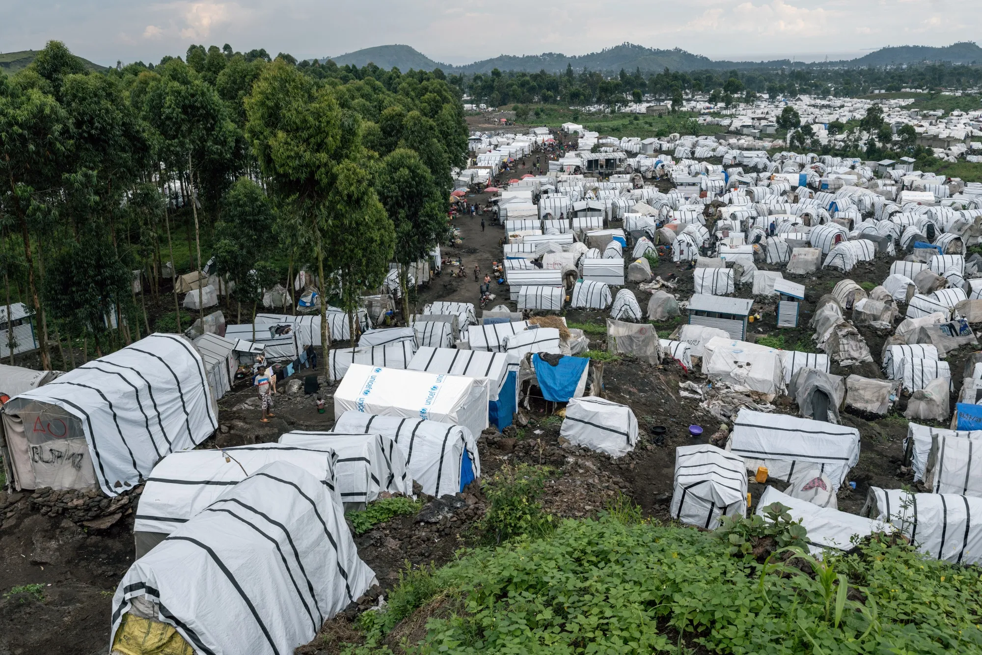 The Shabindu camp for displaced people in the Democratic Republic of Congo’s North Kivu province.
