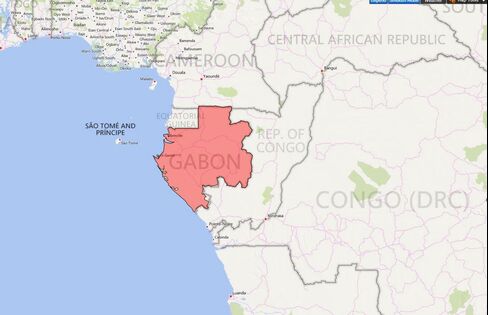 Map of Gabon