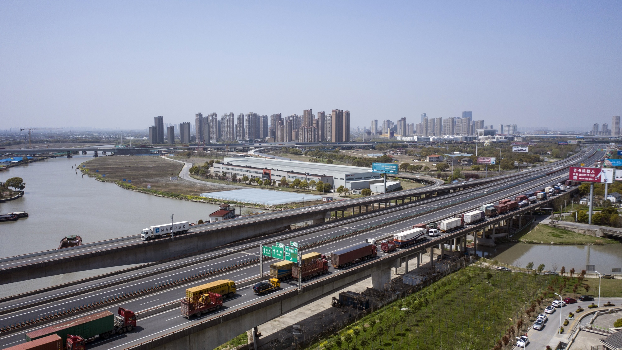 General Views in Shanghai as City Lockdown To Hit China and World Economy Hard