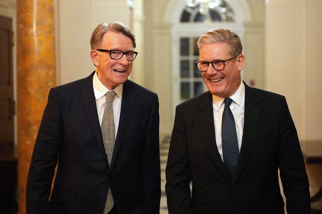 Prime Minister Sir Keir Starmer (right) and Mandelson during a welcome reception at the ambassador’s residence in Washington, DC.
