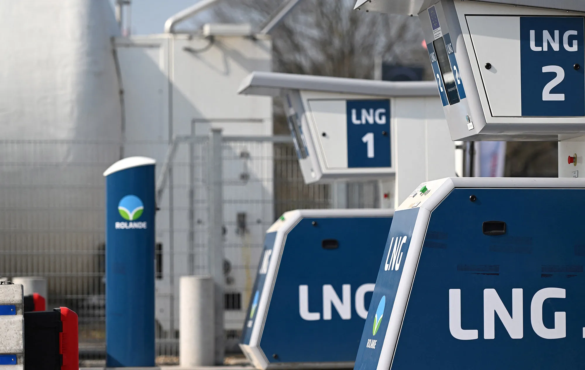 An&nbsp;LNG (Liquefied Natural Gas) filling station for trucks in Dortmund, Germany.