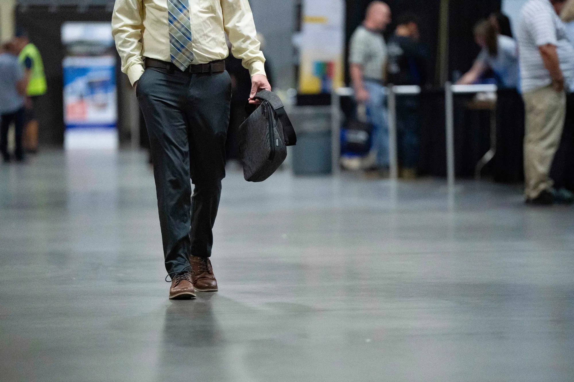 A jobseeker during a job fair in Fletcher, North Carolina.