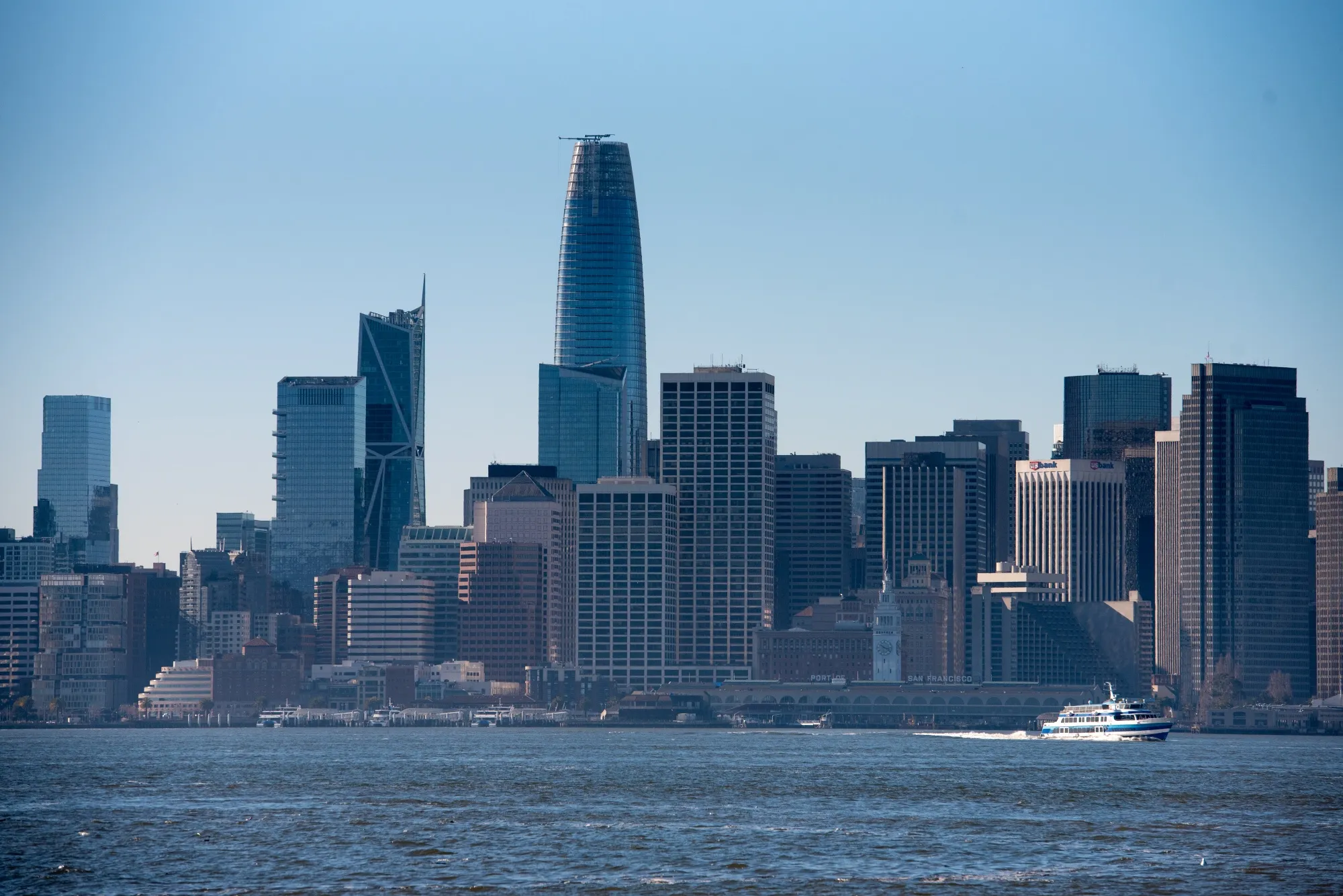 The Salesforce Tower, center, in San Francisco, California, US, on Wednesday, Jan. 25, 2023.