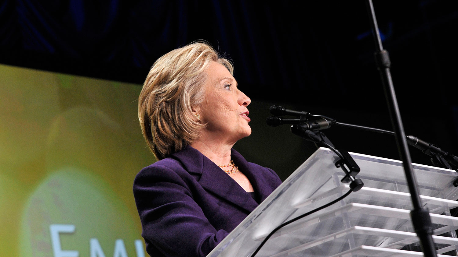 Former U.S. Secretary of State Hilllary Clinton speaks at EMILY's List 30th Anniversary Gala at Washington Hilton on March 3, 2015 in Washington, DC.
