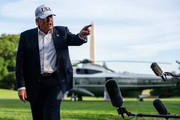 President Trump Returns To White House From China
