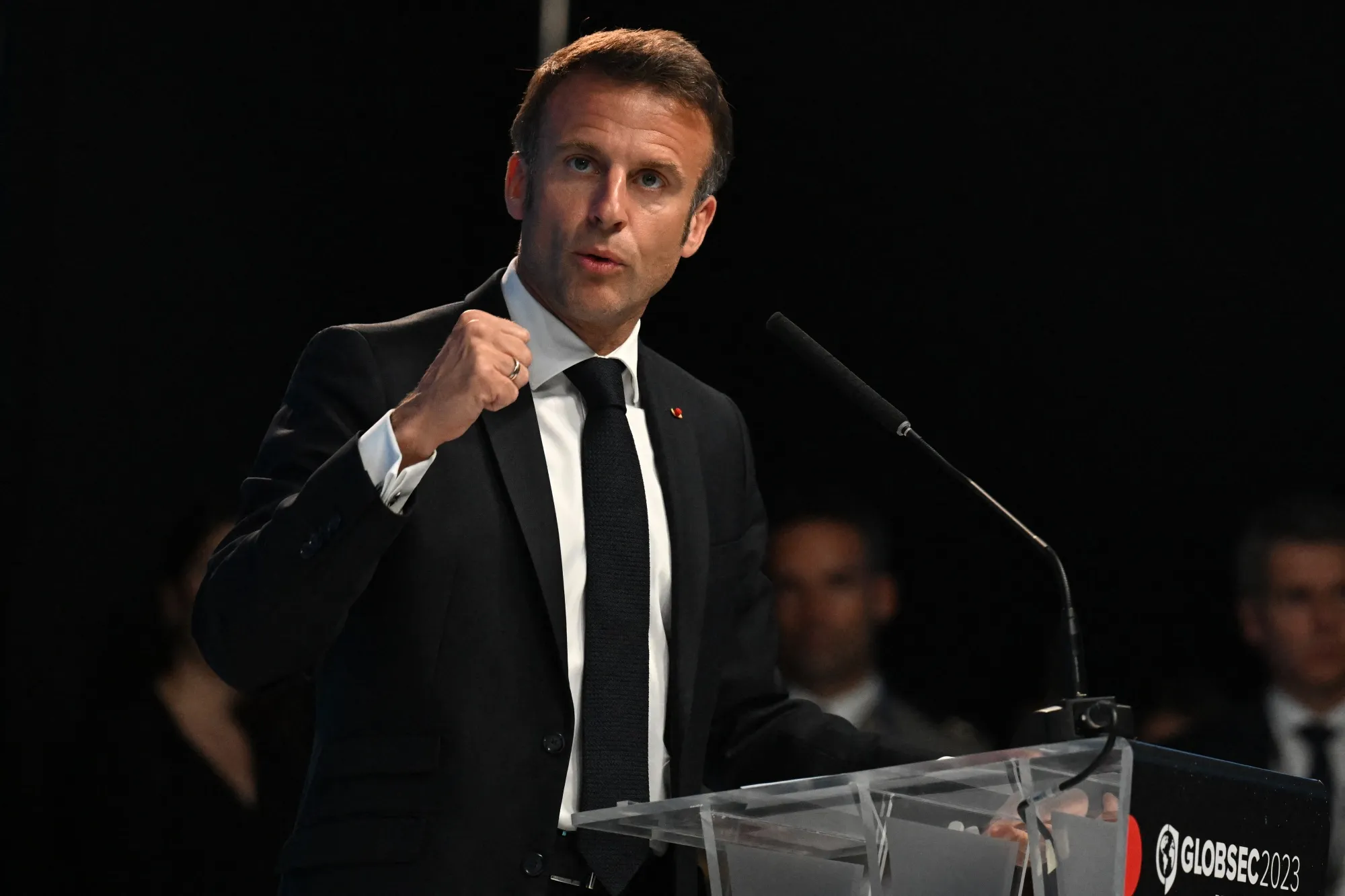 French President Emmanuel Macron in Bratislava, Slovakia, last week.