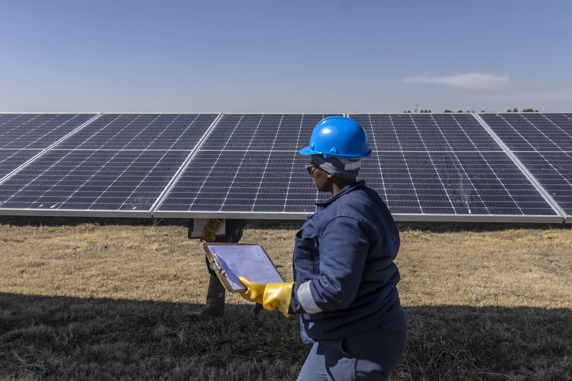 A solar plant in Evander, South Africa.