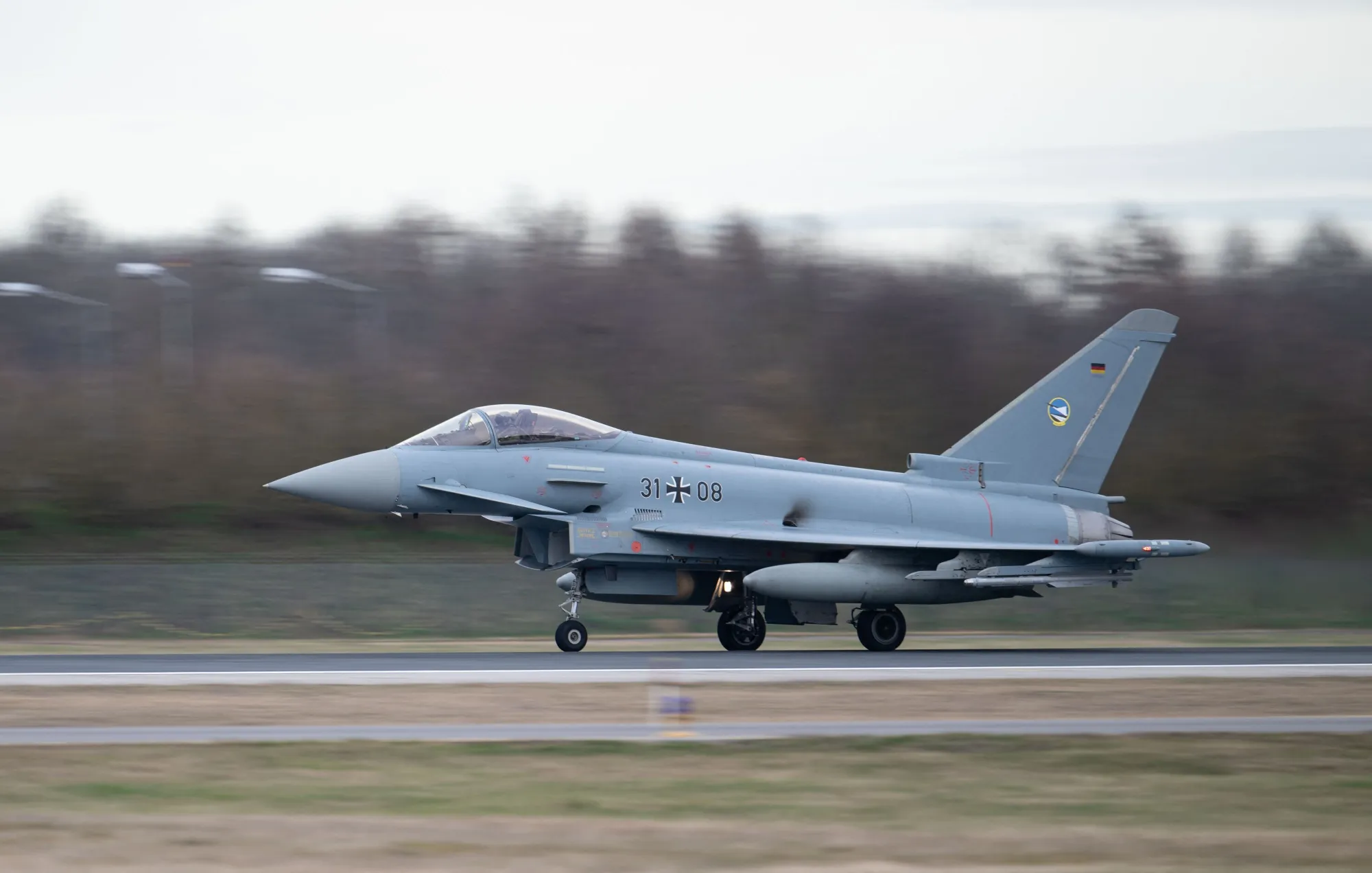 A Eurofighter jet