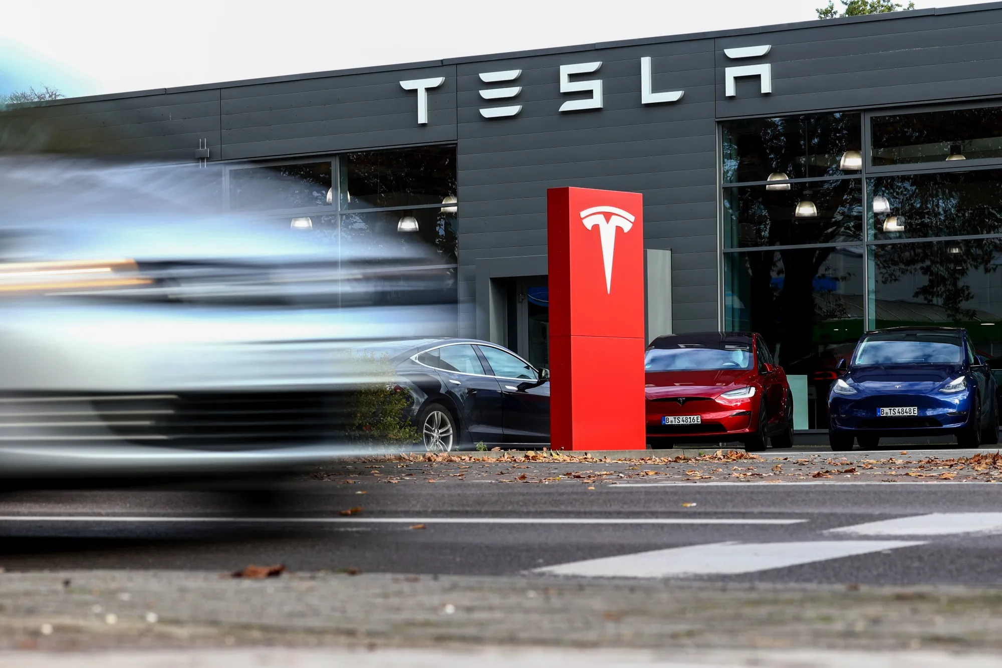A Tesla dealership in Berlin.