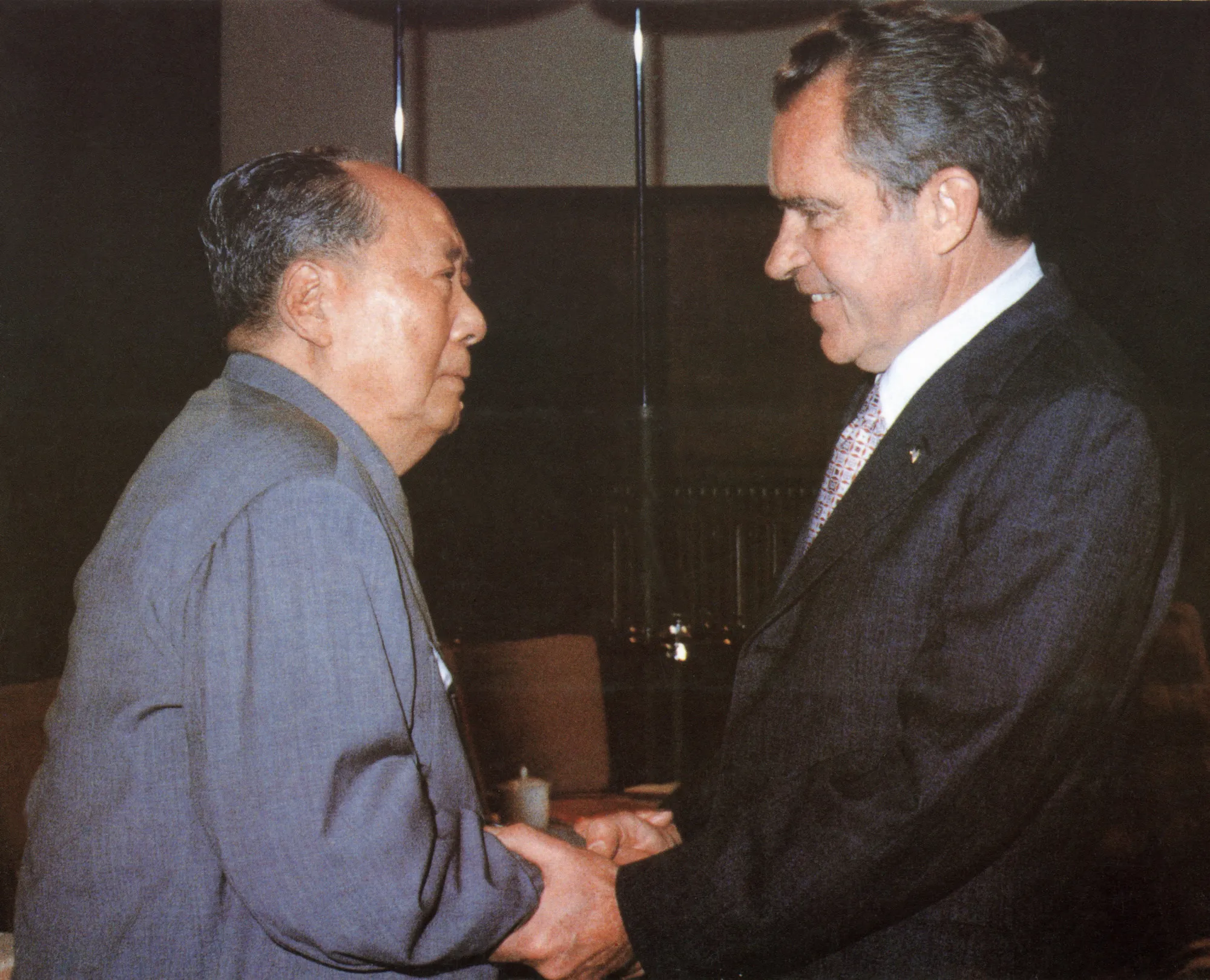 Mao Zedong and Richard Nixon in Beijing in 1972.
