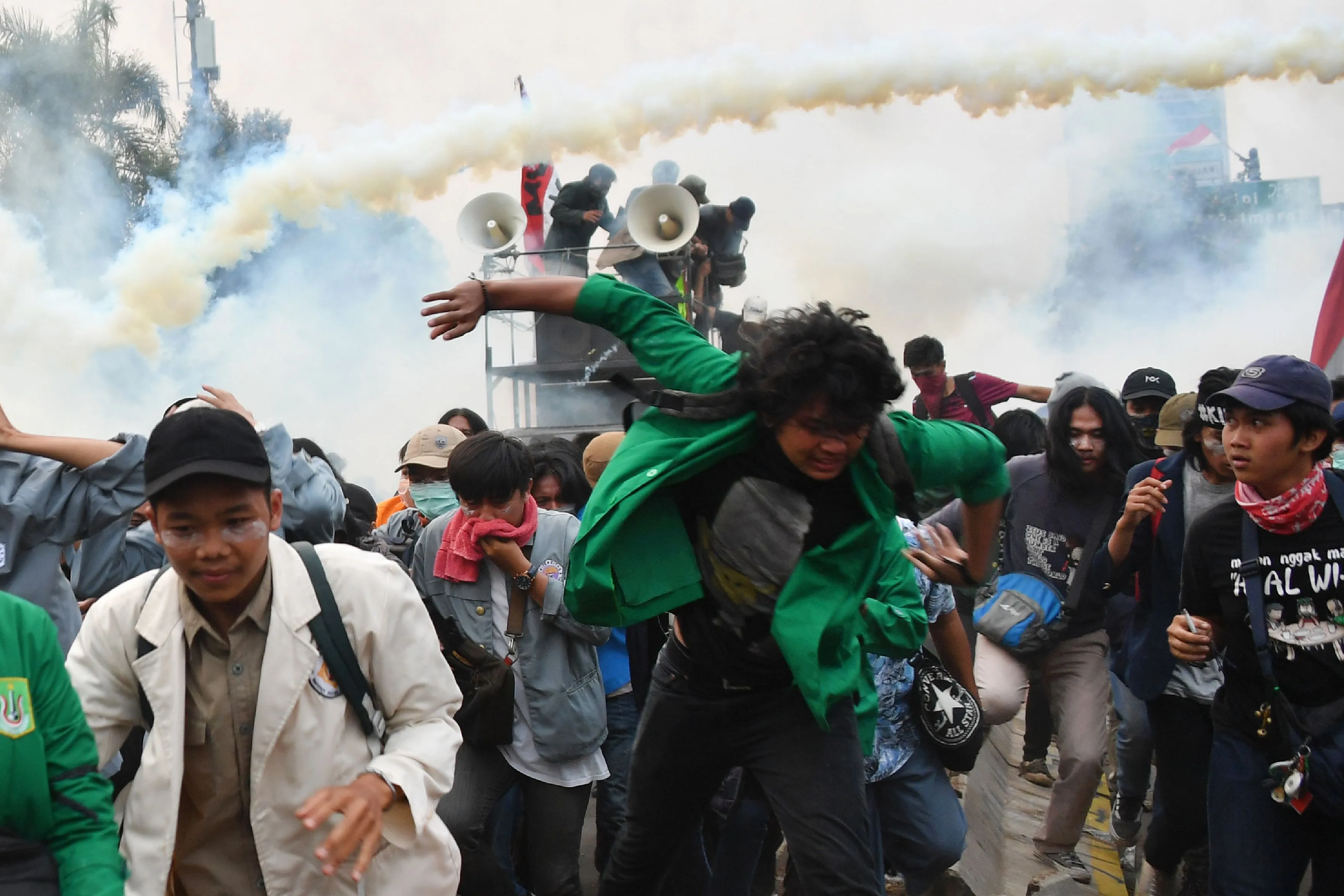 Protesters in Jakarta on Sept. 24.