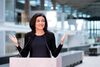 Sheryl Sandberg, chief operating officer of Facebook Inc., gestures as she speaks during a news conference inside Station F, a mega-campus for startups located inside a former freight railway depot, on Tuesday, Jan. 17, 2017. Photographer: Christophe Morin/Bloomberg