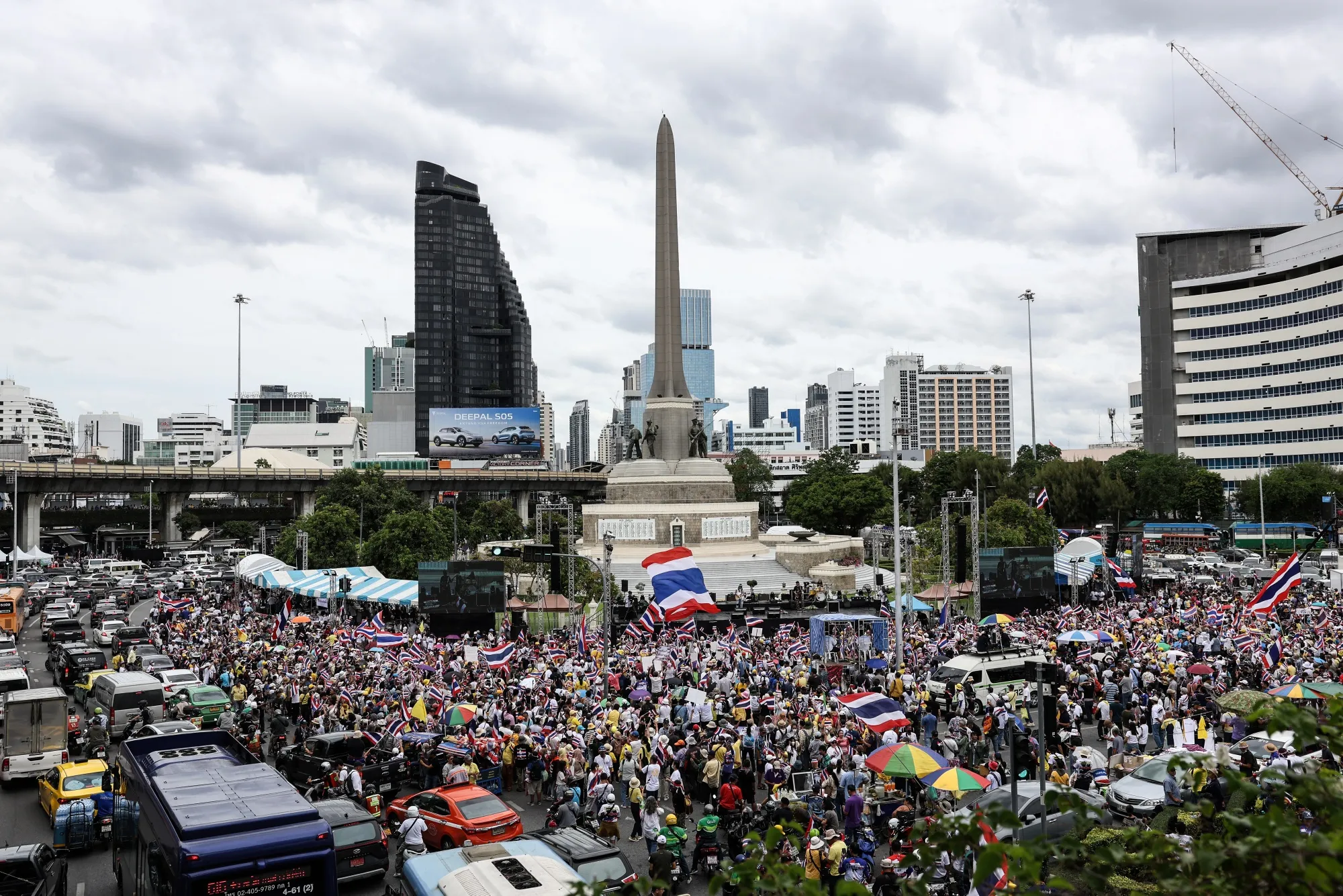 Protesters in Bangkok on June 28.