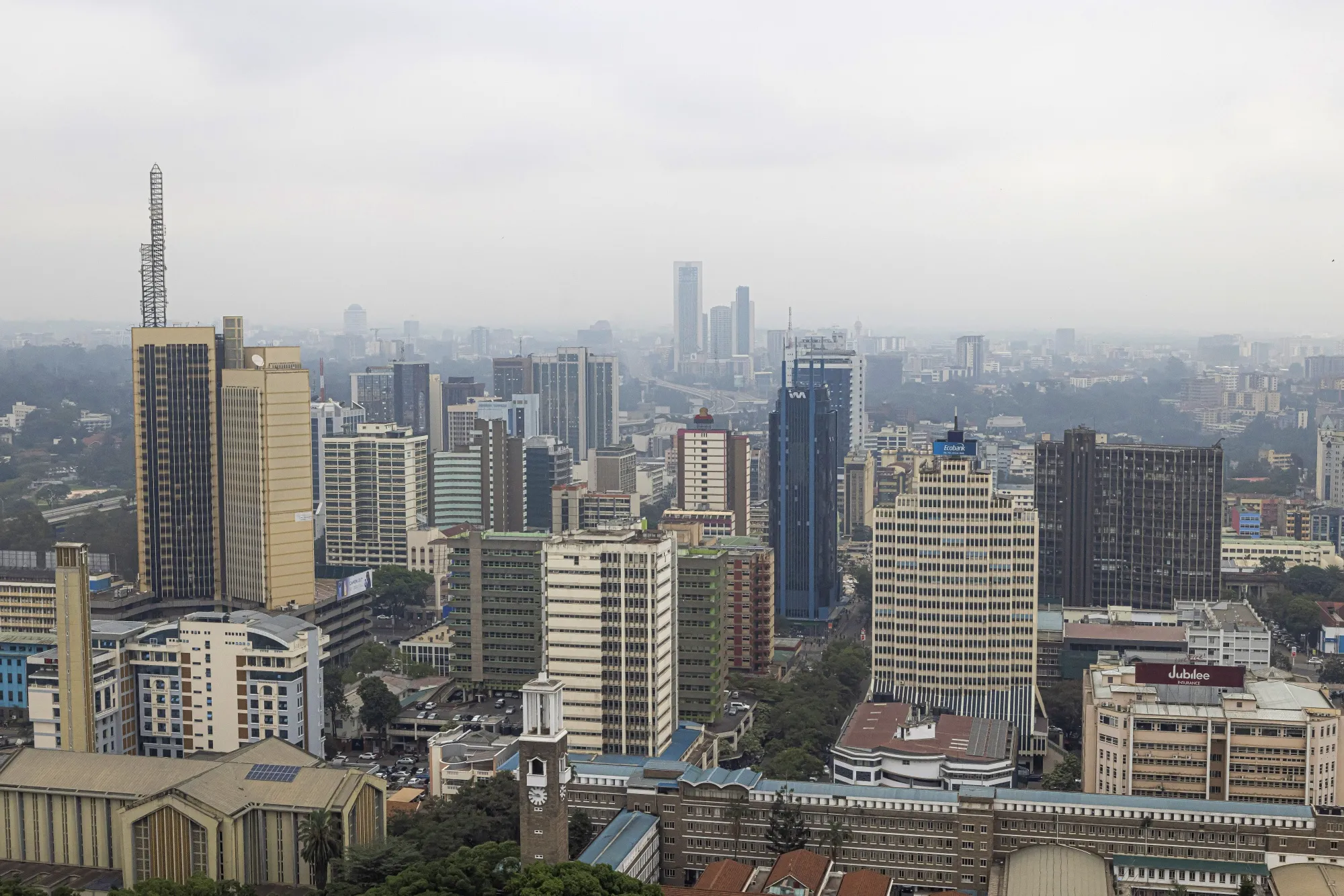 The city skyline in Nairobi, Kenya.&nbsp;