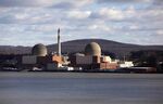 This Dec. 16, 2009 file photo shows the Indian Point nuclear power plant in Buchanan, N.Y., as seen from across the Hudson River in Tomkins Cove, N.Y. The nuclear plants that generate more than a quarter of New York's electricity are going through turbulent times. Different plants are being subsidized, vilified and targeted for long-term financial support amid slumping power prices. (AP Photo/Julie Jacobson
