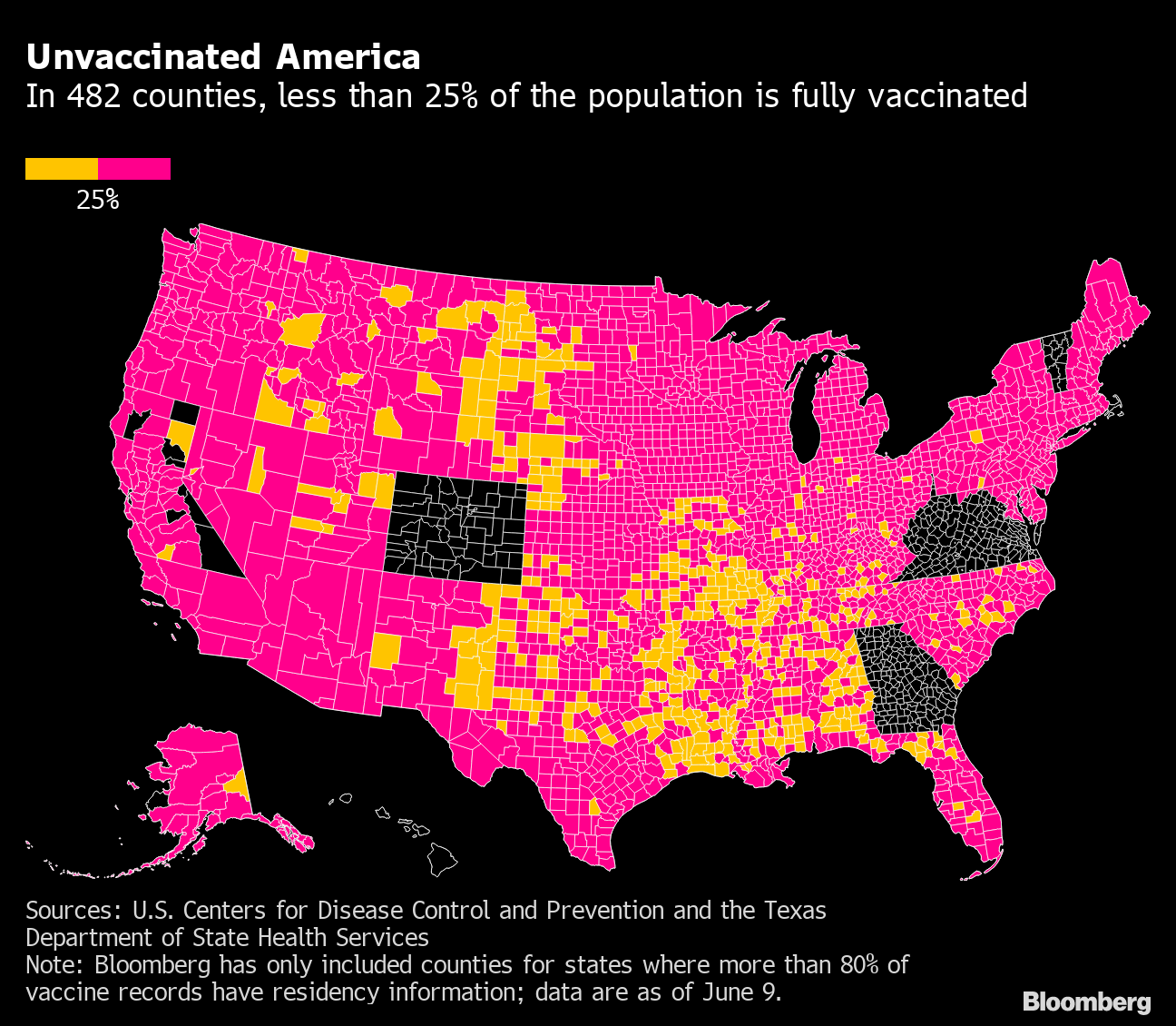 Delta Variant Of Coronavirus Gains Steam In Undervaccinated Us Counties Bloomberg