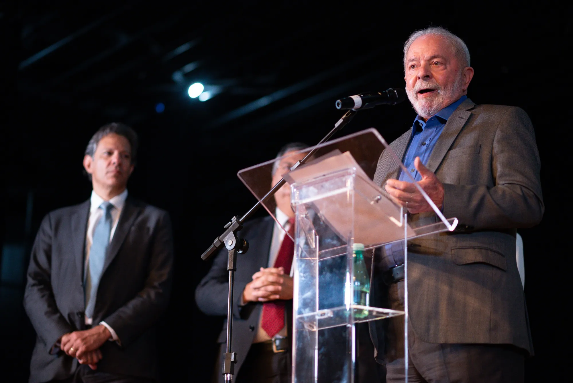 Luiz Inacio Lula da Silva, right, with Fernando Haddad