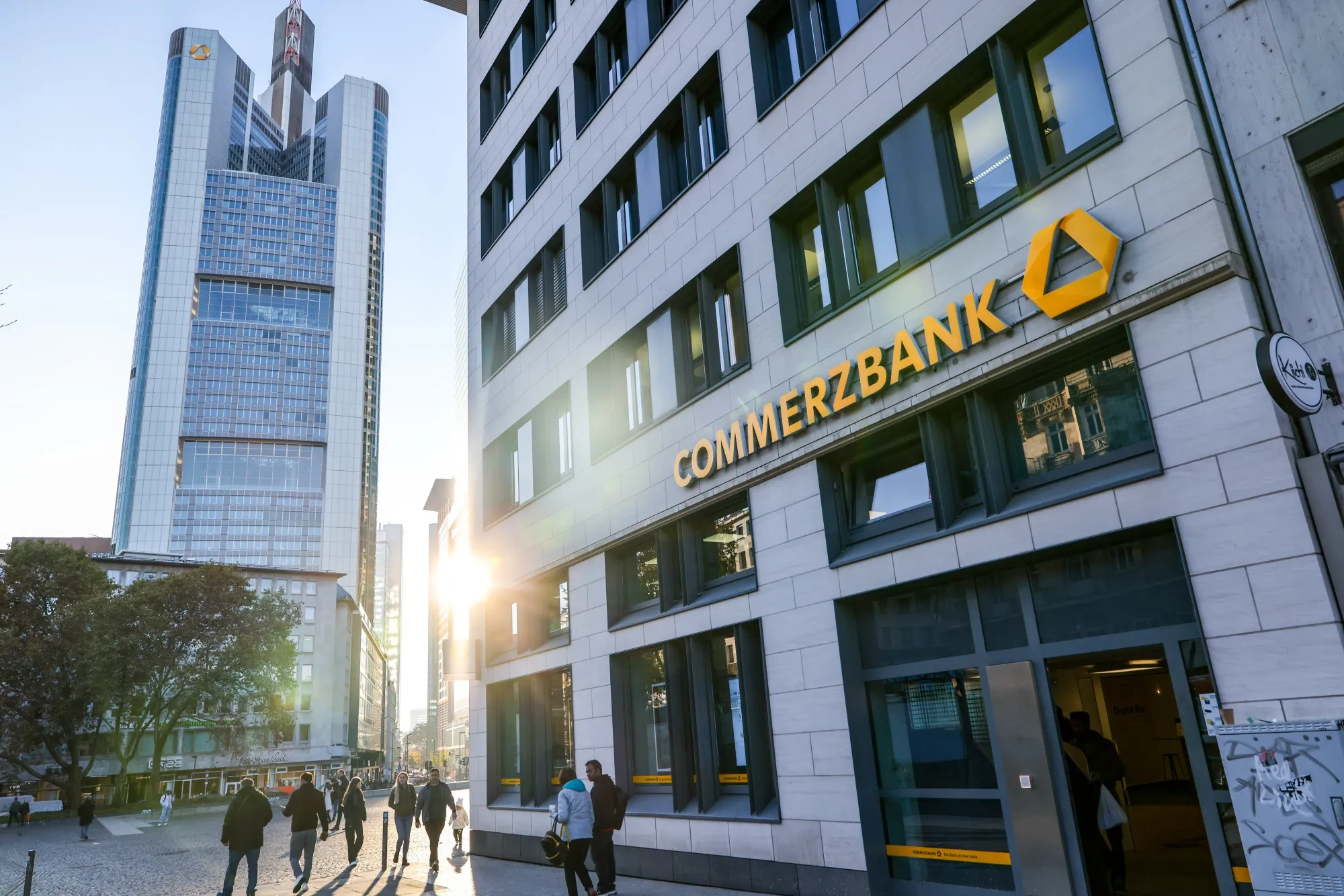 A Commerzbank AG bank branch in Frankfurt, Germany.